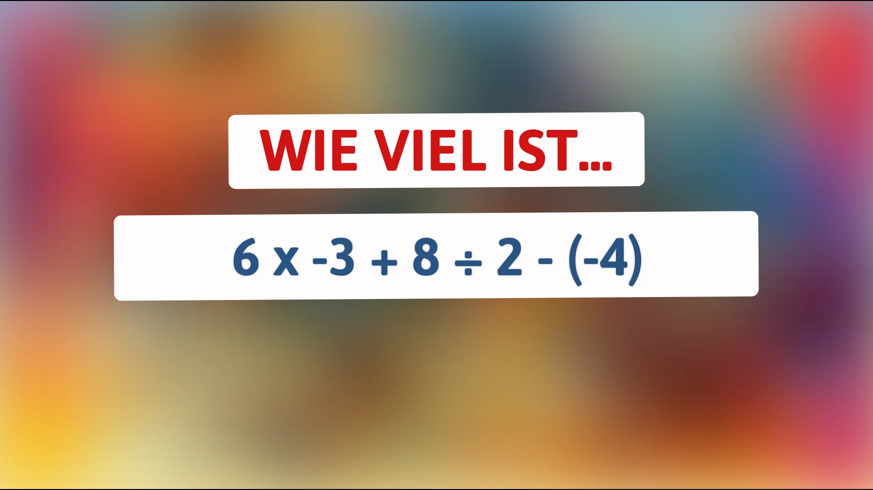 Nur wenige knacken dieses einfache Rechenrätsel – schaffst du es ohne Fehler?"