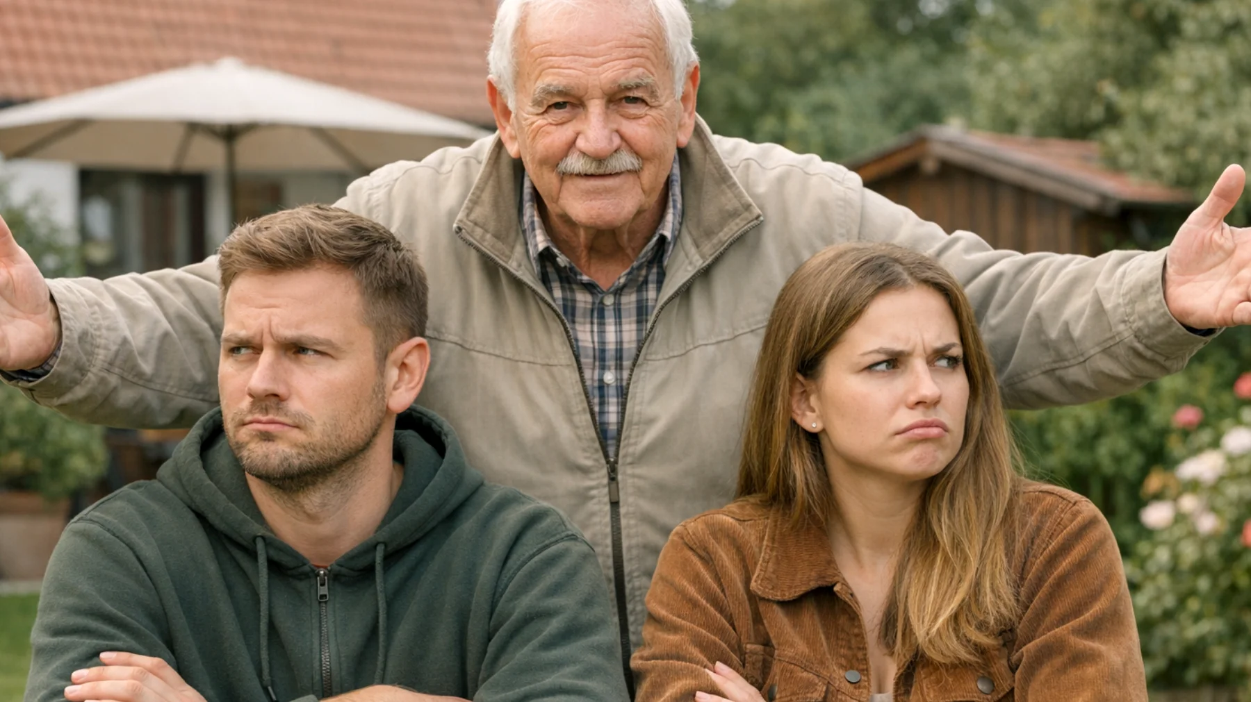 Der Opa neigt dazu, seine erwachsenen Enkel übermäßig zu beschützen, indem er ständig in ihre Entscheidungen eingreift, sie vor den natürlichen Konsequenzen ihrer Handlungen bewahrt und ihnen nicht erlaubt, eigenverantwortlich zu handeln. Er ruft mehrmals täglich an, um zu überprüfen, ob alles in Ordnung ist, bietet ungefragt Hilfe an und äußert ständig Bedenken gegenüber ihren Lebensentscheidungen – sei es in Bezug auf Arbeit, Beziehungen oder Wohnort."